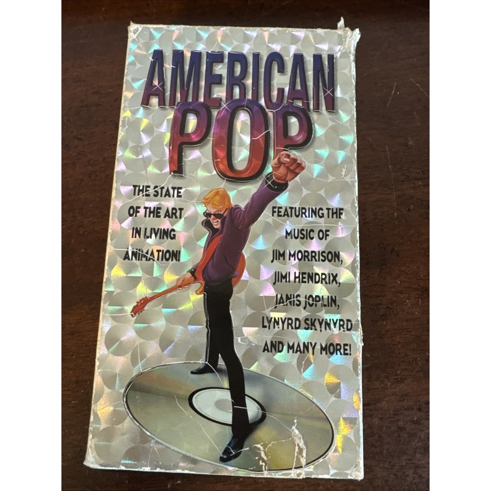 American Pop VHS 1997 Living Animation: Music From Hendrix, Morrison, Joplin